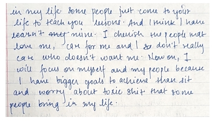 Written artifact excerpt of P12